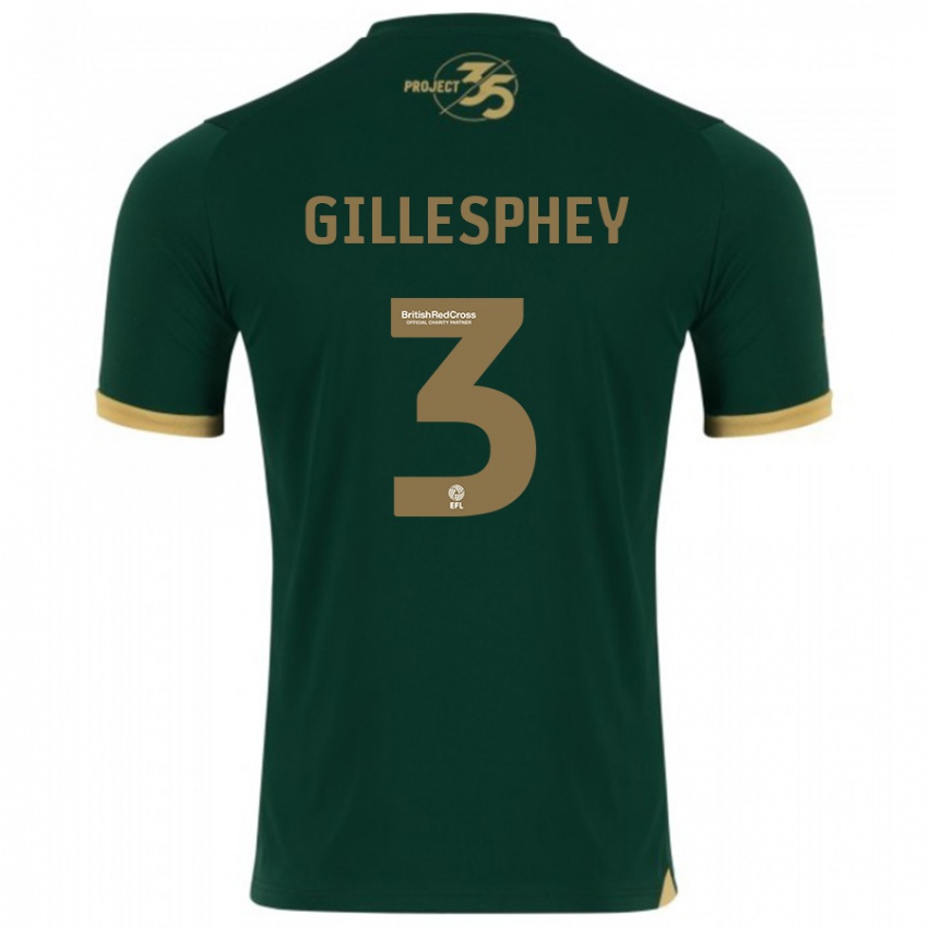 Børn Macaulay Gillesphey #3 Grøn Hjemmebane Spillertrøjer 2023/24 Trøje T-Shirt