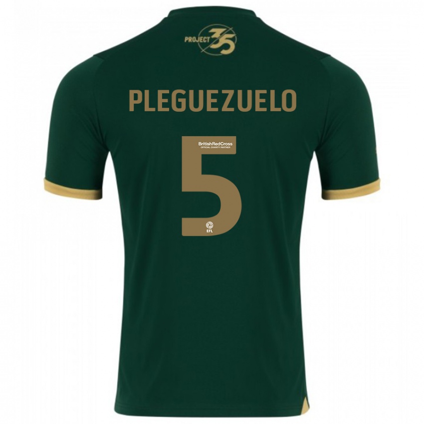 Børn Julio Pleguezuelo #5 Grøn Hjemmebane Spillertrøjer 2023/24 Trøje T-Shirt