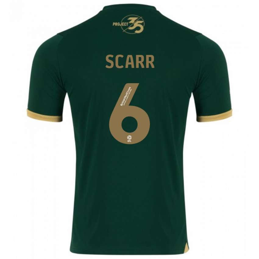 Børn Dan Scarr #6 Grøn Hjemmebane Spillertrøjer 2023/24 Trøje T-Shirt