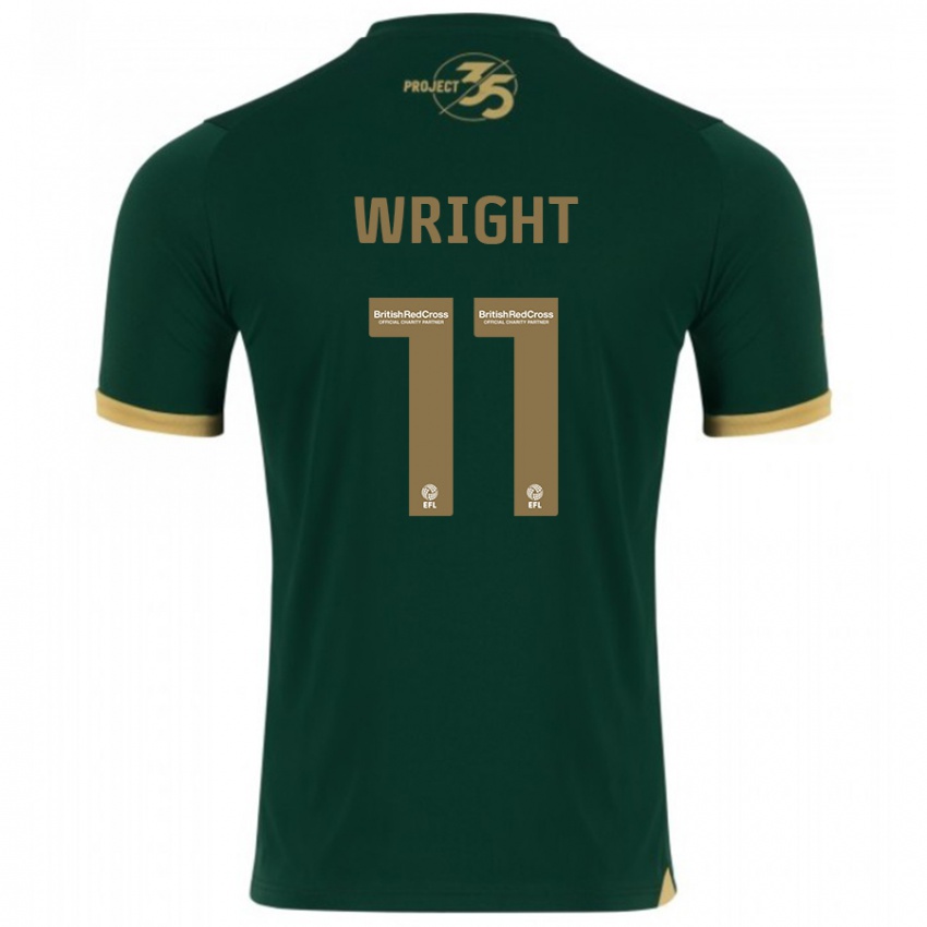 Børn Callum Wright #11 Grøn Hjemmebane Spillertrøjer 2023/24 Trøje T-Shirt