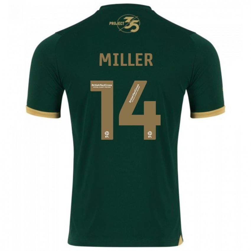 Børn Mickel Miller #14 Grøn Hjemmebane Spillertrøjer 2023/24 Trøje T-Shirt