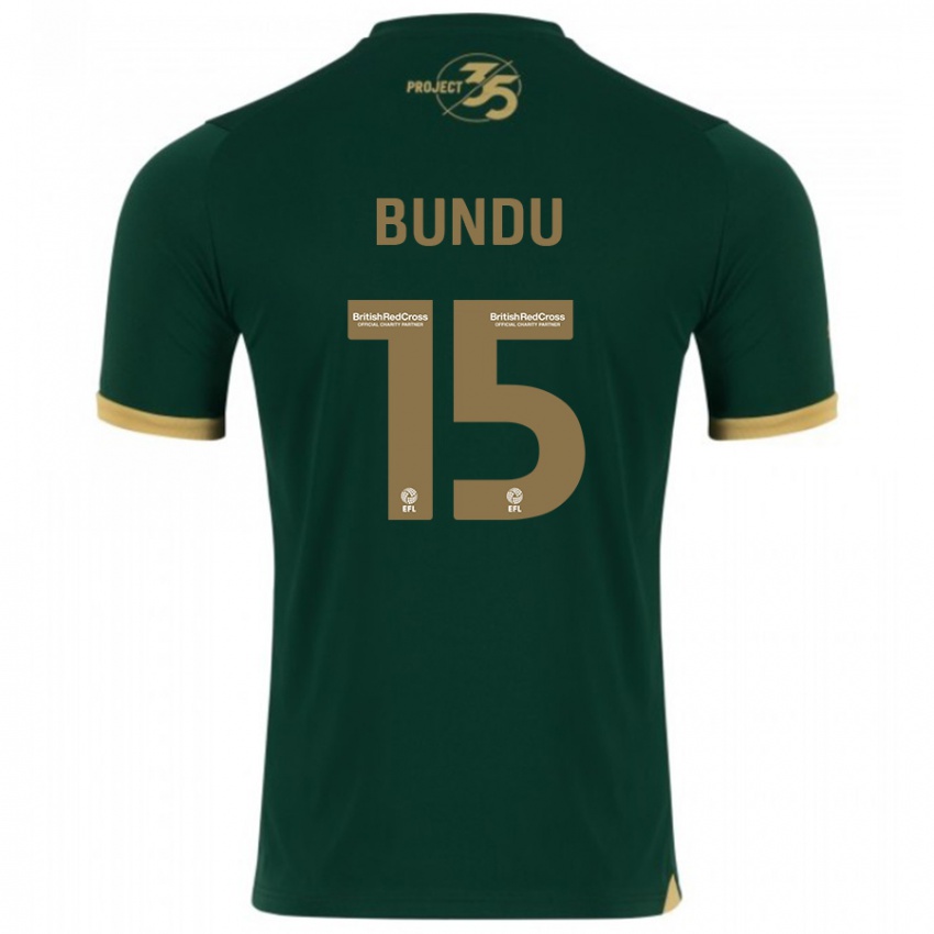 Børn Mustapha Bundu #15 Grøn Hjemmebane Spillertrøjer 2023/24 Trøje T-Shirt