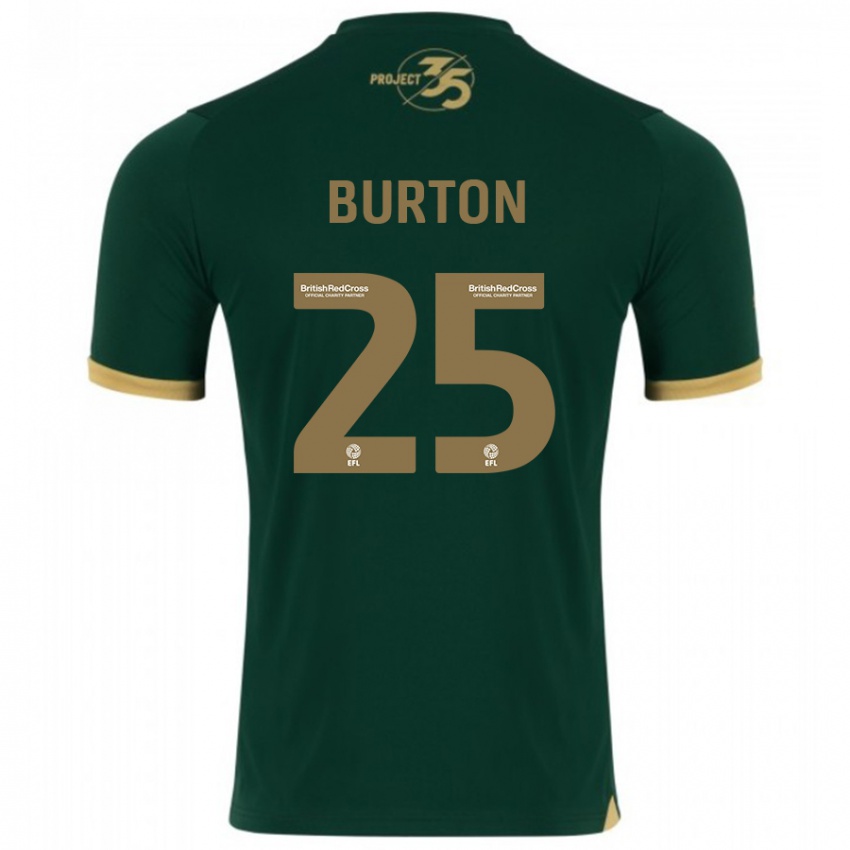 Børn Callum Burton #25 Grøn Hjemmebane Spillertrøjer 2023/24 Trøje T-Shirt