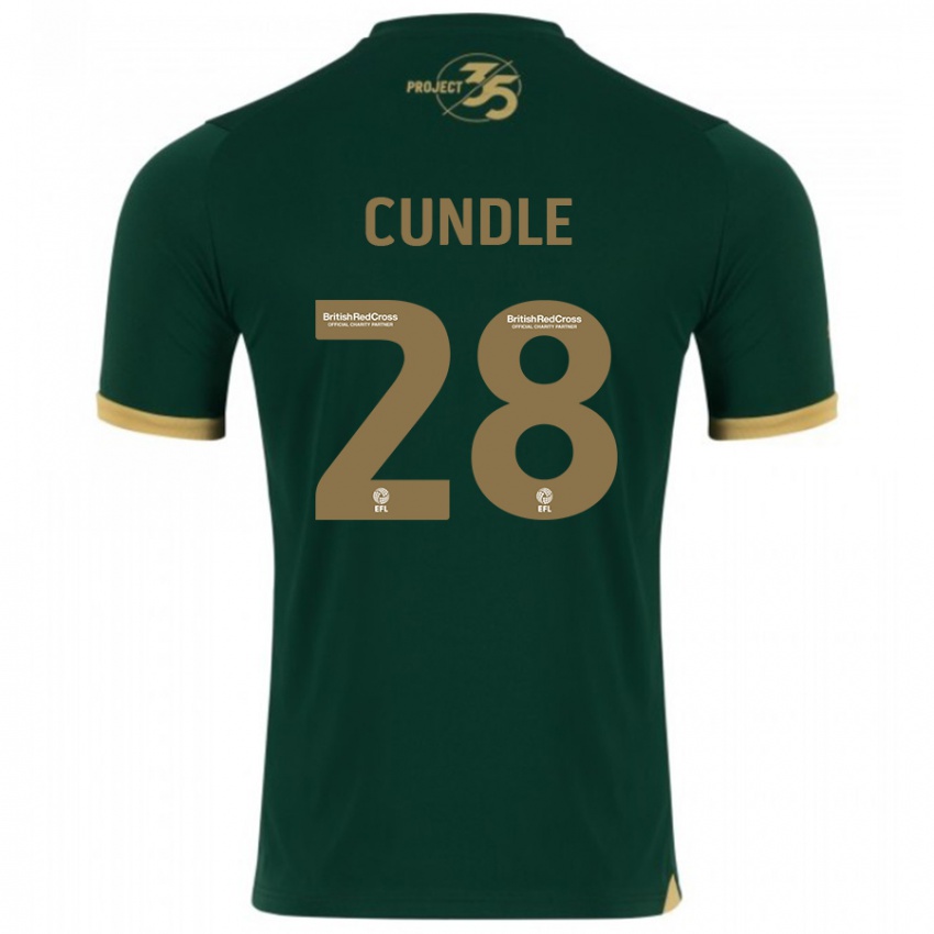 Børn Luke Cundle #28 Grøn Hjemmebane Spillertrøjer 2023/24 Trøje T-Shirt