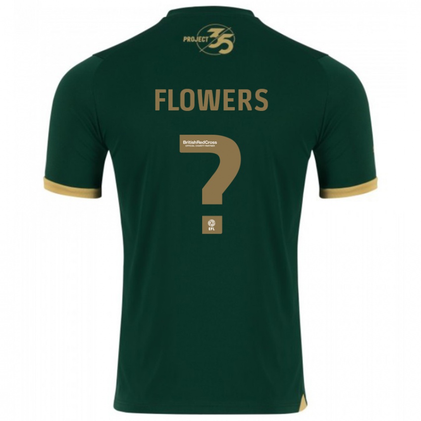 Børn Lewis Flowers #0 Grøn Hjemmebane Spillertrøjer 2023/24 Trøje T-Shirt