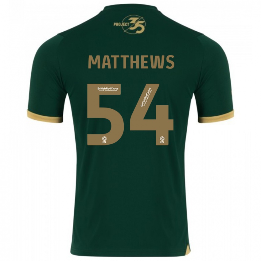 Børn Jack Matthews #54 Grøn Hjemmebane Spillertrøjer 2023/24 Trøje T-Shirt