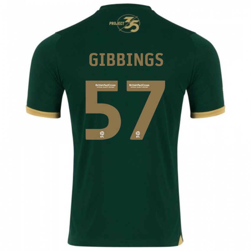 Børn Cole Gibbings #57 Grøn Hjemmebane Spillertrøjer 2023/24 Trøje T-Shirt