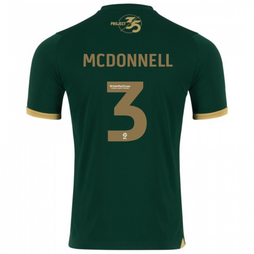 Børn Rosie Mcdonnell #3 Grøn Hjemmebane Spillertrøjer 2023/24 Trøje T-Shirt