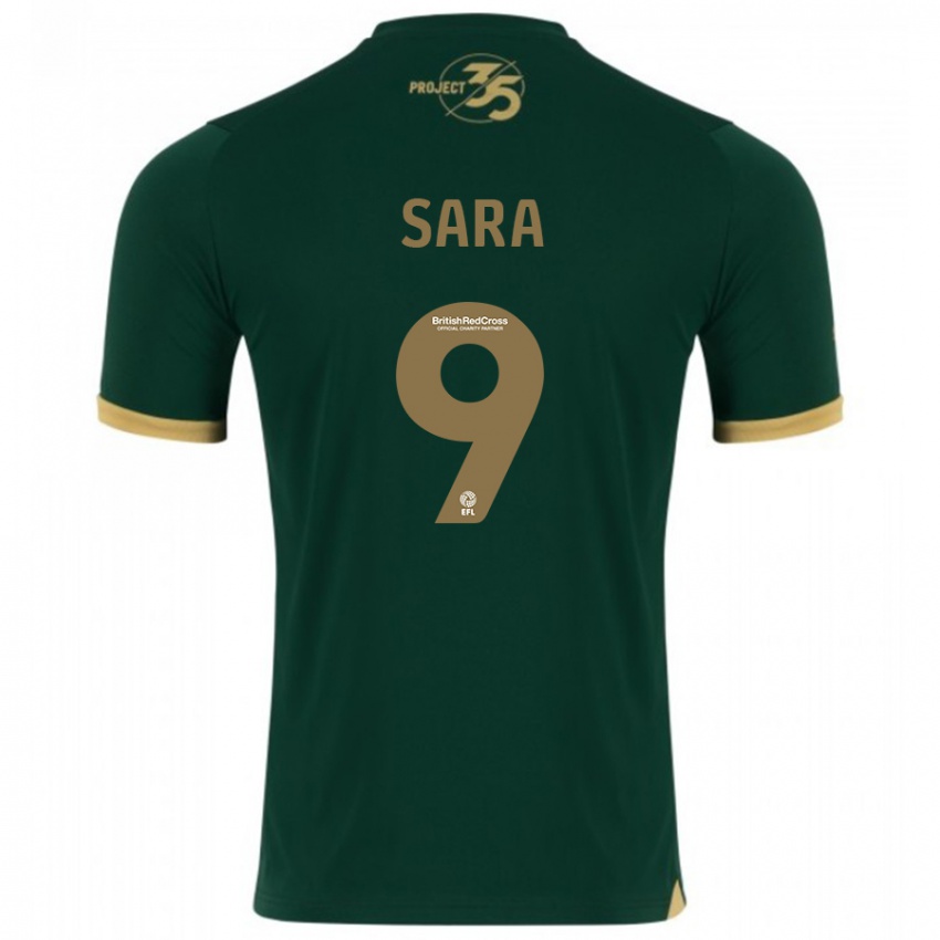 Børn Ellie Sara #9 Grøn Hjemmebane Spillertrøjer 2023/24 Trøje T-Shirt