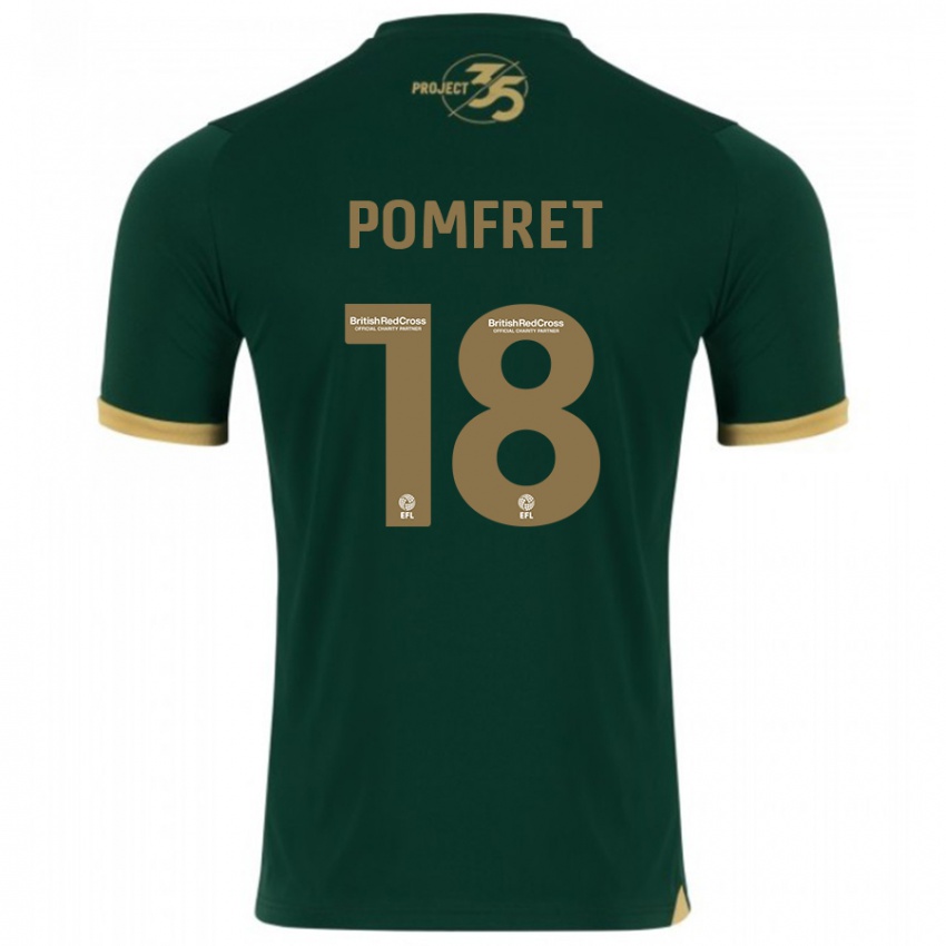 Børn Taya Pomfret #18 Grøn Hjemmebane Spillertrøjer 2023/24 Trøje T-Shirt