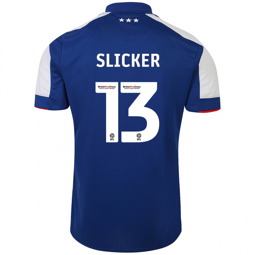 Børn Cieran Slicker #13 Blå Hjemmebane Spillertrøjer 2023/24 Trøje T-Shirt