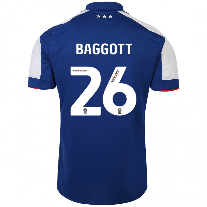 Børn Elkan Baggott #26 Blå Hjemmebane Spillertrøjer 2023/24 Trøje T-Shirt