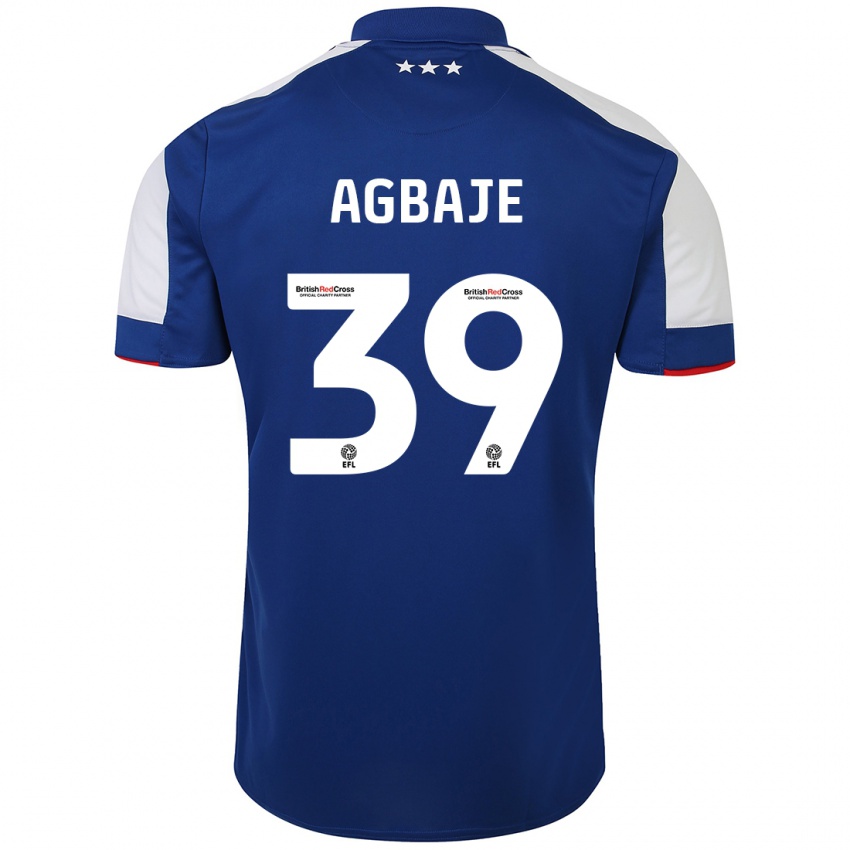 Børn Edwin Agbaje #39 Blå Hjemmebane Spillertrøjer 2023/24 Trøje T-Shirt