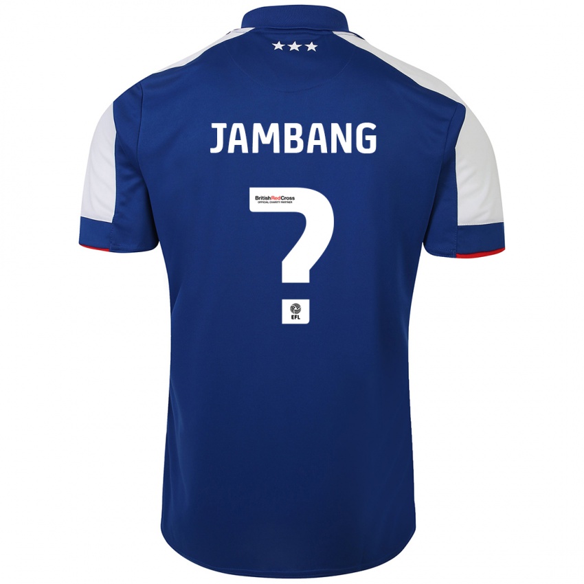 Børn Ayyuba Jambang #0 Blå Hjemmebane Spillertrøjer 2023/24 Trøje T-Shirt