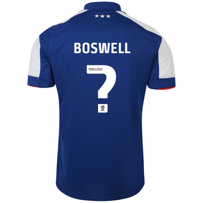 Børn Ashton Boswell #0 Blå Hjemmebane Spillertrøjer 2023/24 Trøje T-Shirt