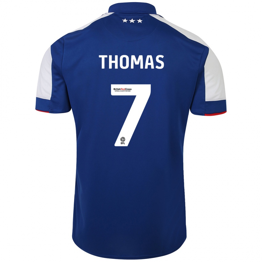 Børn Natasha Thomas #7 Blå Hjemmebane Spillertrøjer 2023/24 Trøje T-Shirt