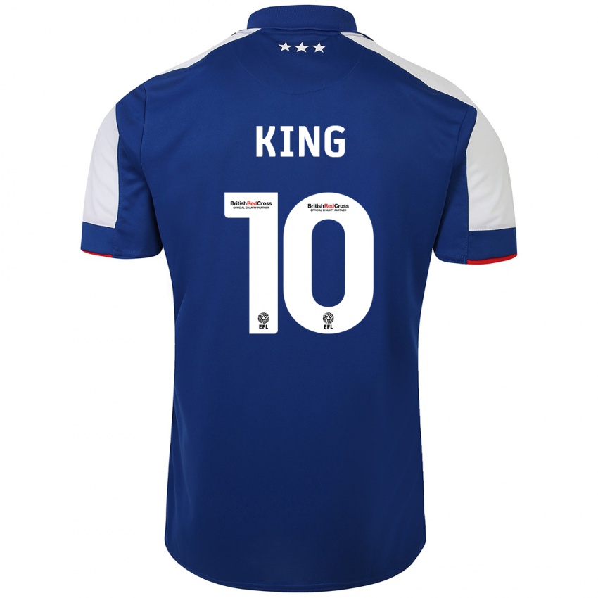 Børn Eloise King #10 Blå Hjemmebane Spillertrøjer 2023/24 Trøje T-Shirt