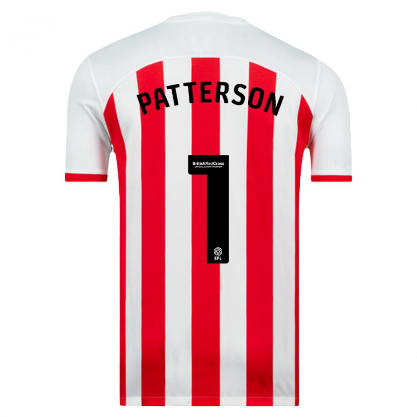 Børn Anthony Patterson #1 Hvid Hjemmebane Spillertrøjer 2023/24 Trøje T-Shirt