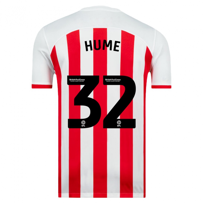 Børn Trai Hume #32 Hvid Hjemmebane Spillertrøjer 2023/24 Trøje T-Shirt