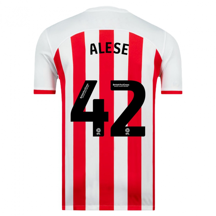 Børn Aji Alese #42 Hvid Hjemmebane Spillertrøjer 2023/24 Trøje T-Shirt