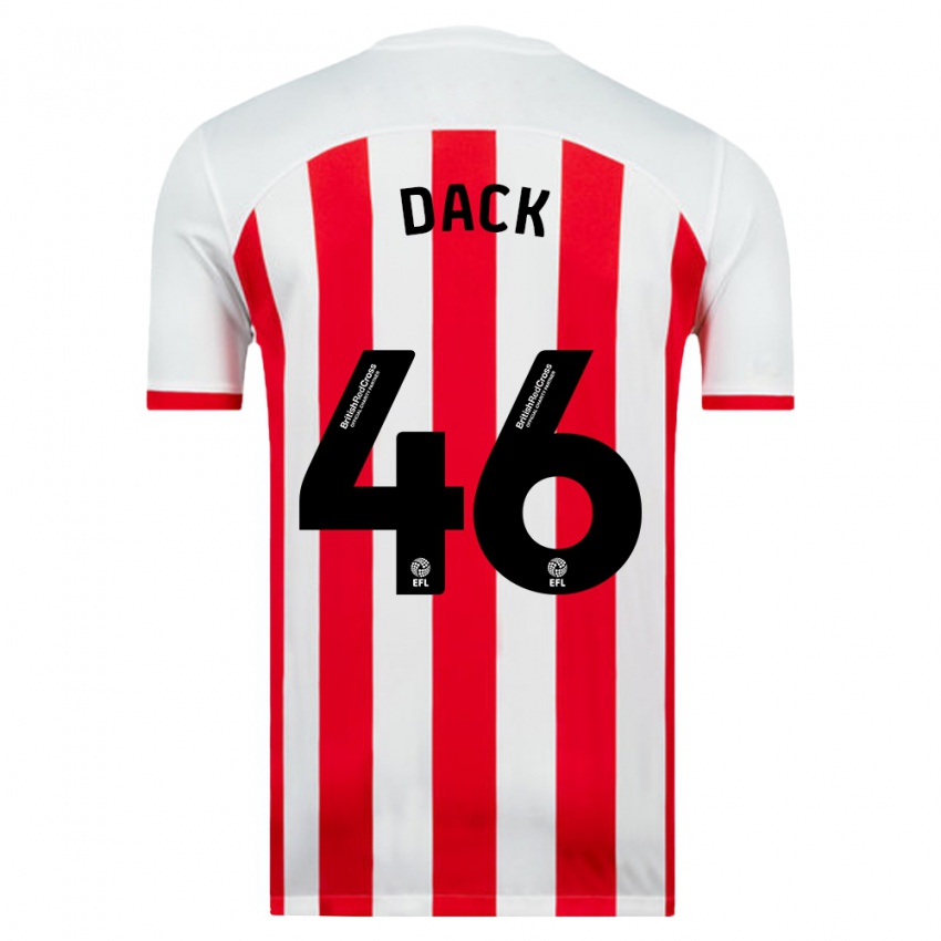 Børn Bradley Dack #46 Hvid Hjemmebane Spillertrøjer 2023/24 Trøje T-Shirt