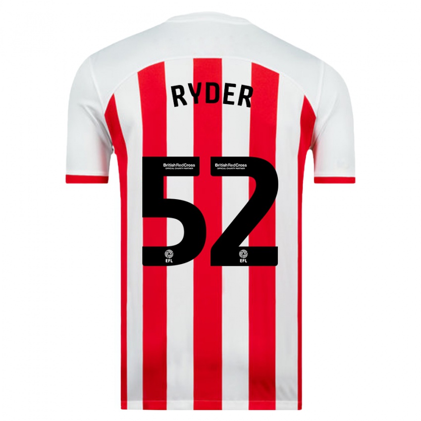 Børn Joe Ryder #52 Hvid Hjemmebane Spillertrøjer 2023/24 Trøje T-Shirt