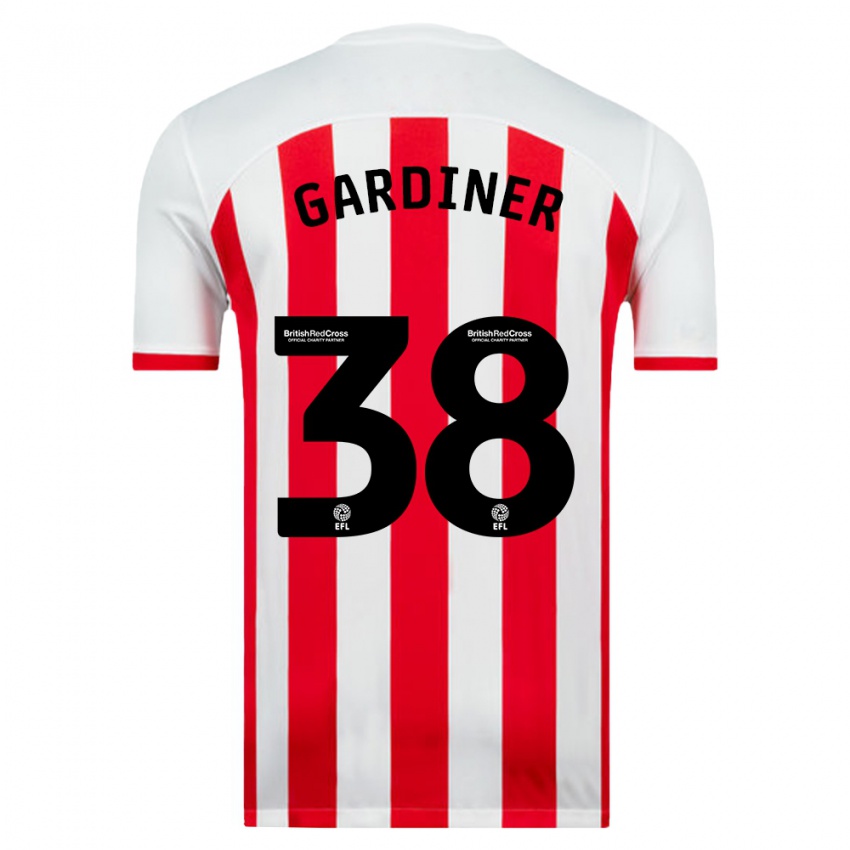 Børn Harry Gardiner #38 Hvid Hjemmebane Spillertrøjer 2023/24 Trøje T-Shirt