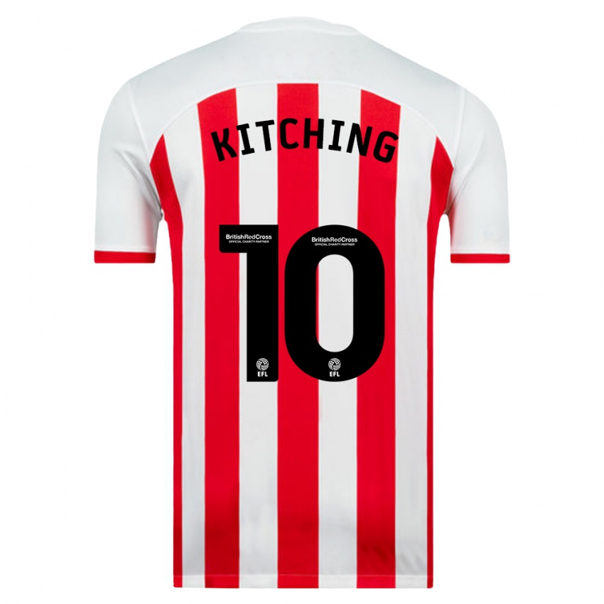 Børn Katie Kitching #10 Hvid Hjemmebane Spillertrøjer 2023/24 Trøje T-Shirt