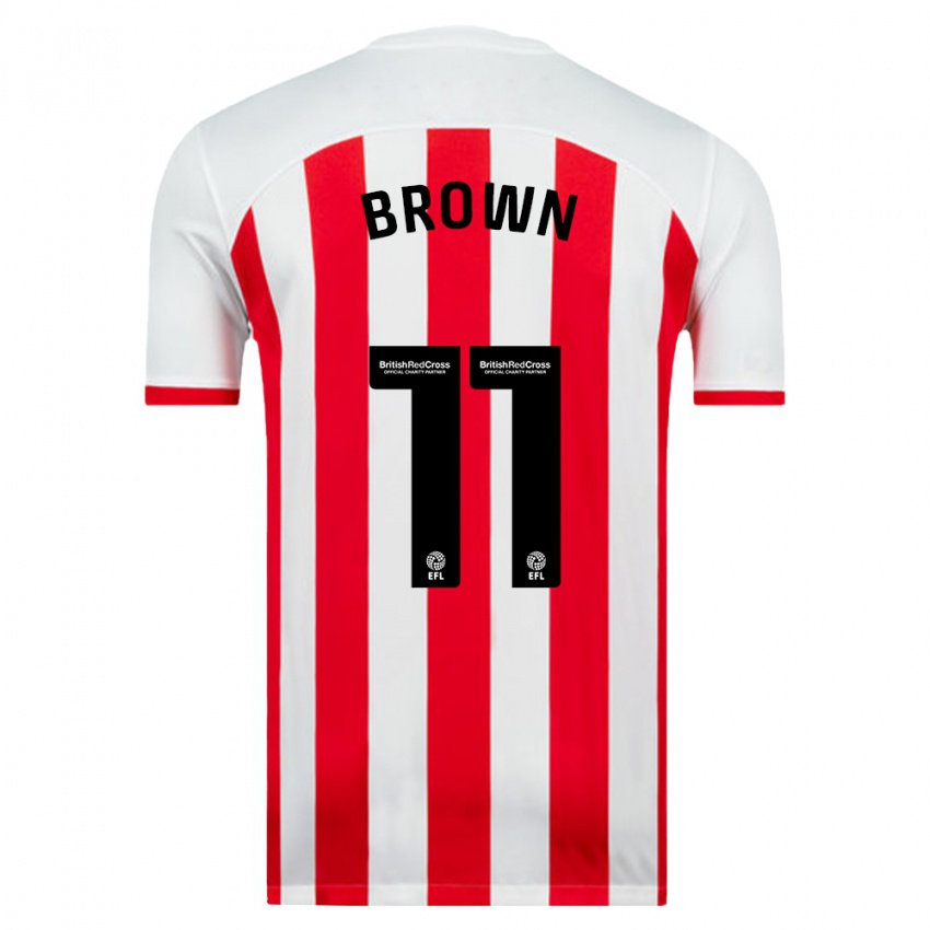 Børn Jessica Brown #11 Hvid Hjemmebane Spillertrøjer 2023/24 Trøje T-Shirt