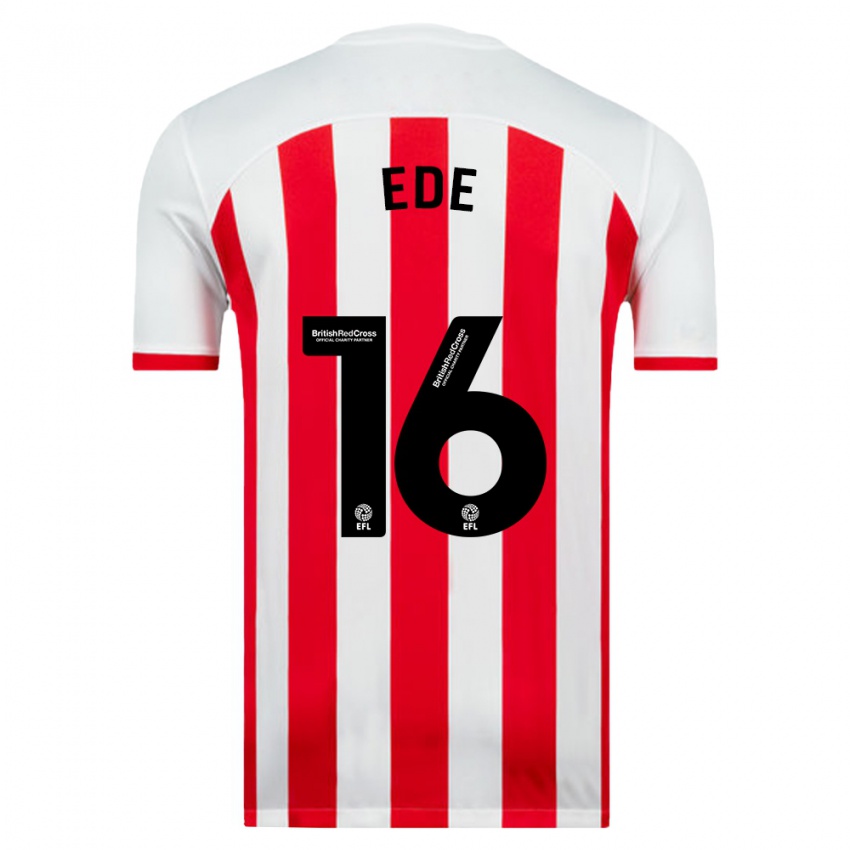 Børn Grace Ede #16 Hvid Hjemmebane Spillertrøjer 2023/24 Trøje T-Shirt