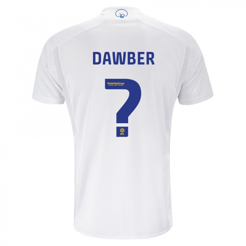 Børn Oscar Dawber #0 Hvid Hjemmebane Spillertrøjer 2023/24 Trøje T-Shirt