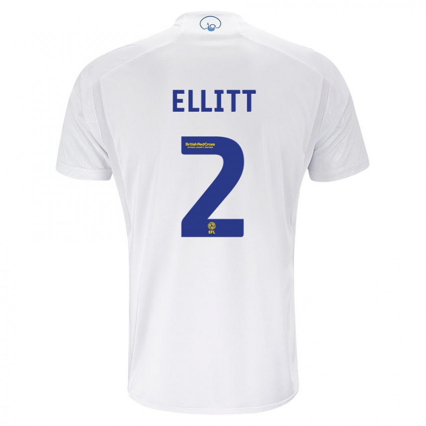 Børn Izzy Ellitt #2 Hvid Hjemmebane Spillertrøjer 2023/24 Trøje T-Shirt