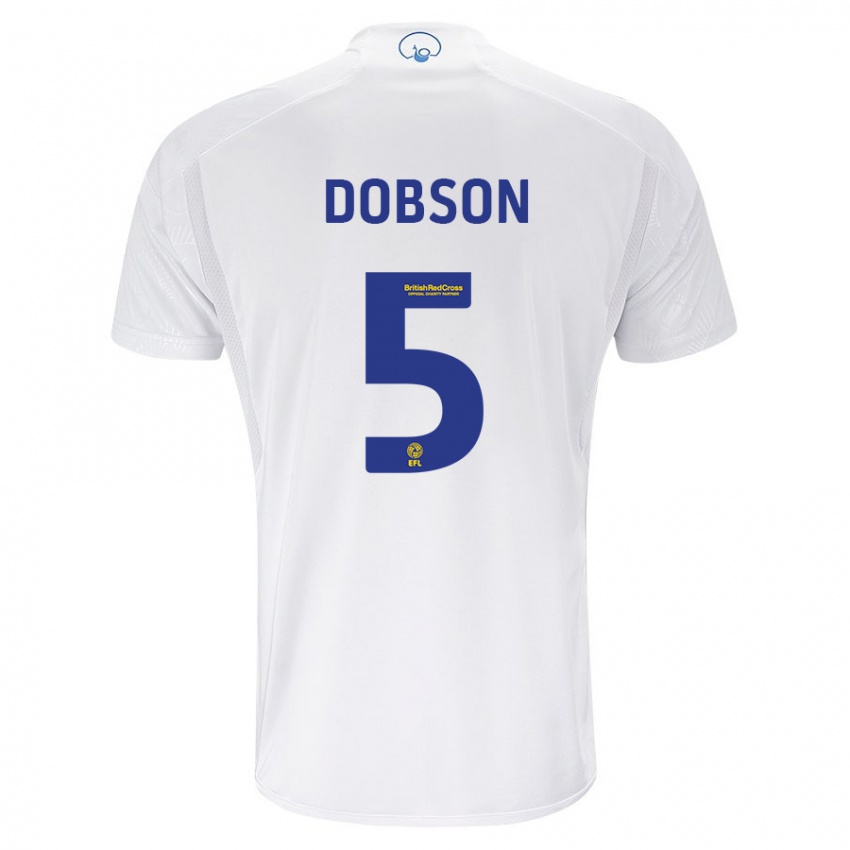 Børn Ellie Dobson #5 Hvid Hjemmebane Spillertrøjer 2023/24 Trøje T-Shirt