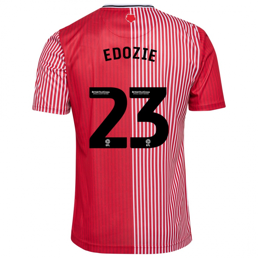Børn Samuel Edozie #23 Rød Hjemmebane Spillertrøjer 2023/24 Trøje T-Shirt