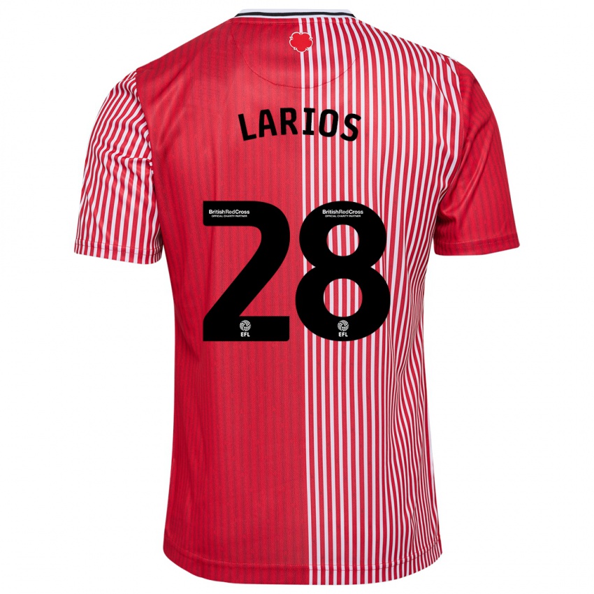 Børn Juan Larios #28 Rød Hjemmebane Spillertrøjer 2023/24 Trøje T-Shirt