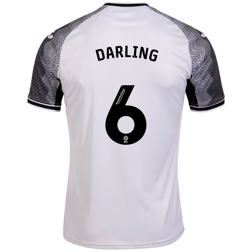 Børn Harry Darling #6 Hvid Hjemmebane Spillertrøjer 2023/24 Trøje T-Shirt