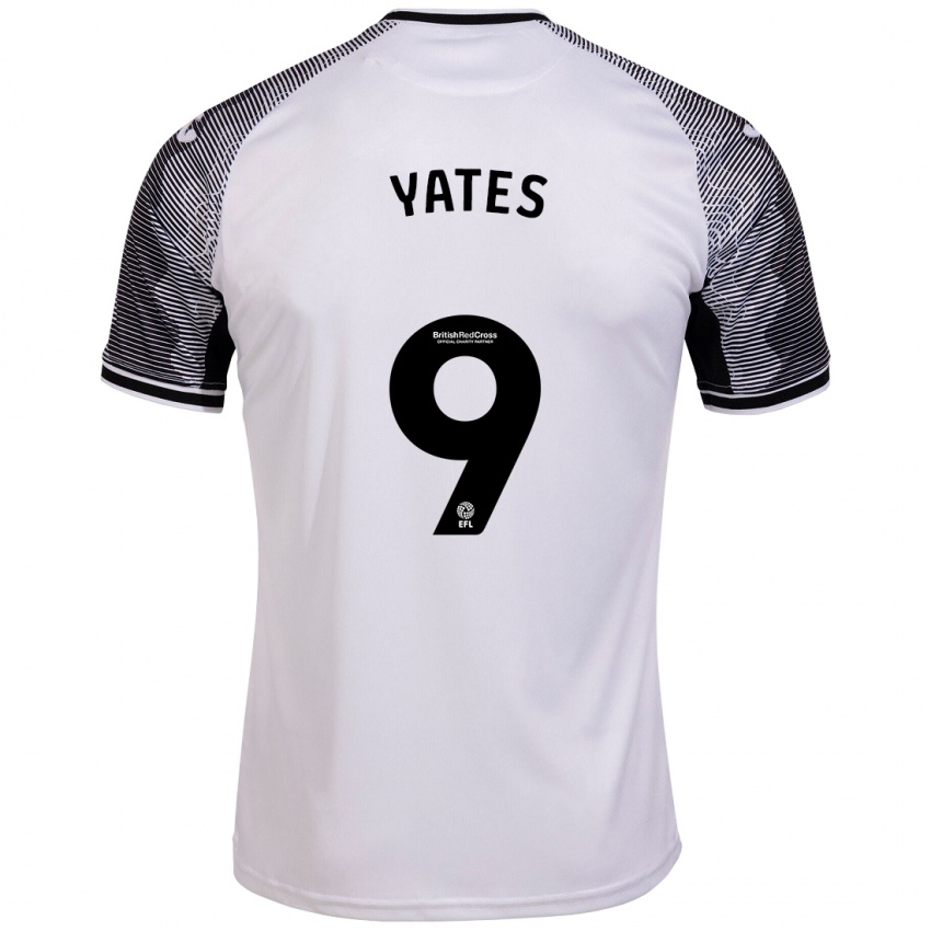 Børn Jerry Yates #9 Hvid Hjemmebane Spillertrøjer 2023/24 Trøje T-Shirt