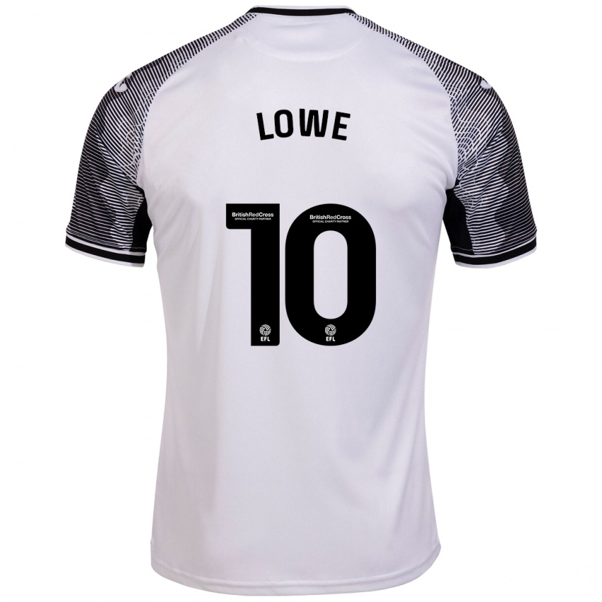 Børn Jamal Lowe #10 Hvid Hjemmebane Spillertrøjer 2023/24 Trøje T-Shirt