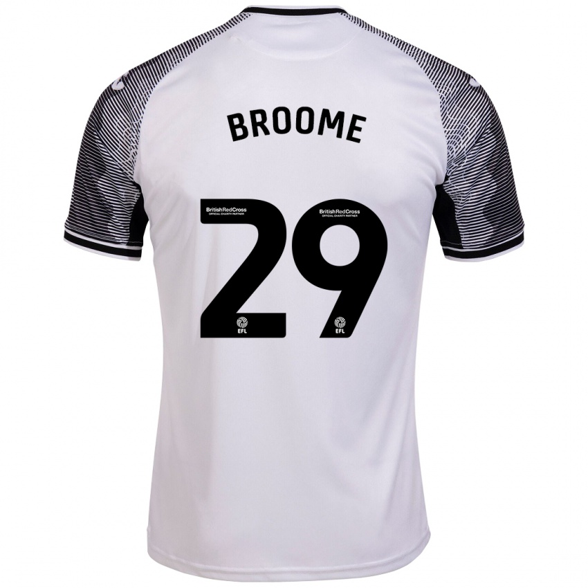 Børn Nathan Broome #29 Hvid Hjemmebane Spillertrøjer 2023/24 Trøje T-Shirt