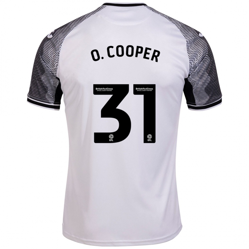 Børn Oliver Cooper #31 Hvid Hjemmebane Spillertrøjer 2023/24 Trøje T-Shirt