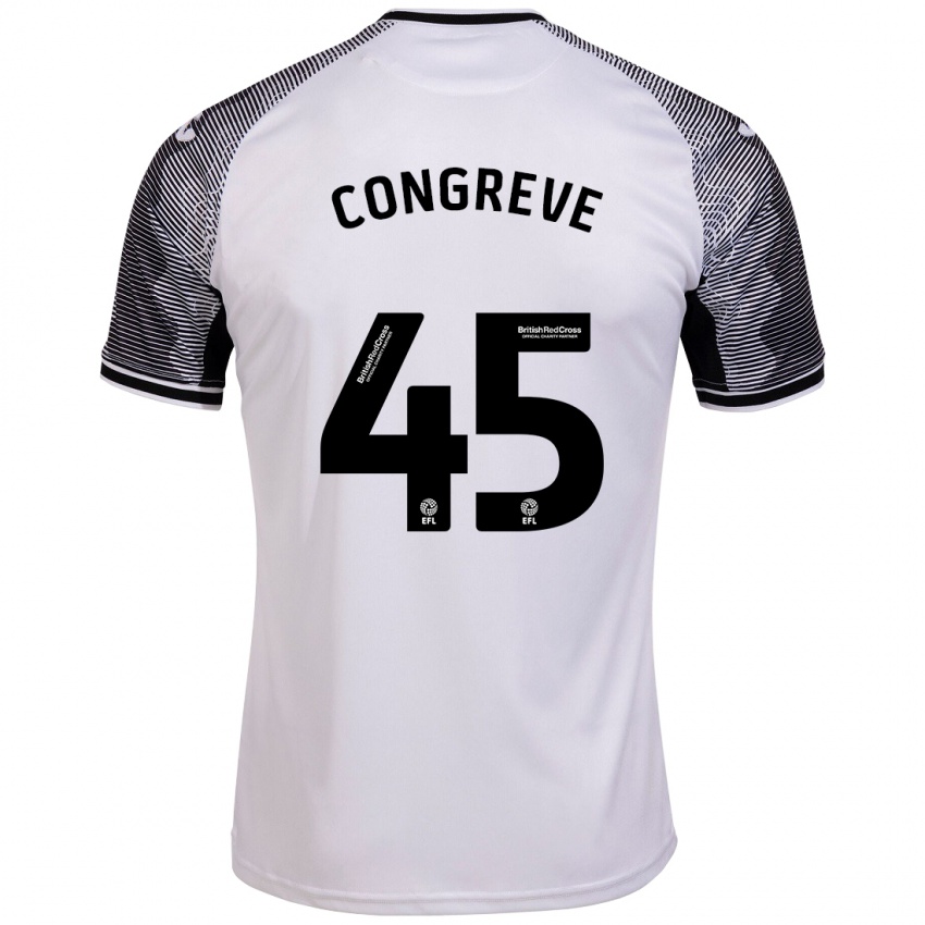 Børn Cameron Congreve #45 Hvid Hjemmebane Spillertrøjer 2023/24 Trøje T-Shirt