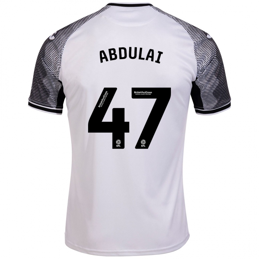 Børn Azeem Abdulai #47 Hvid Hjemmebane Spillertrøjer 2023/24 Trøje T-Shirt
