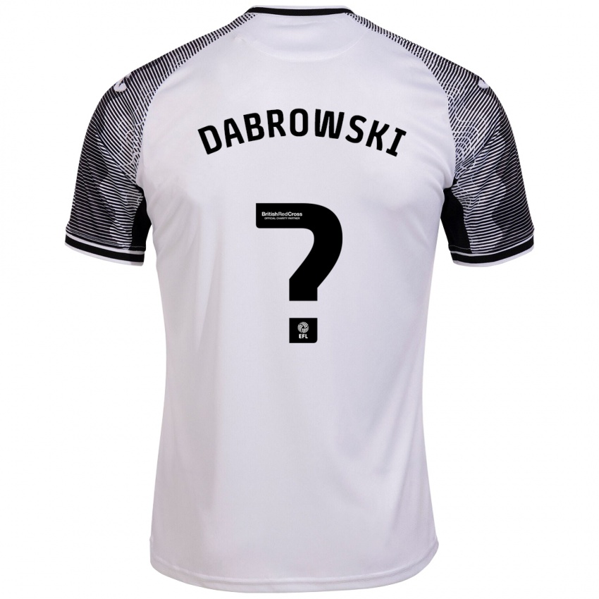 Børn Sebastian Dabrowski #0 Hvid Hjemmebane Spillertrøjer 2023/24 Trøje T-Shirt