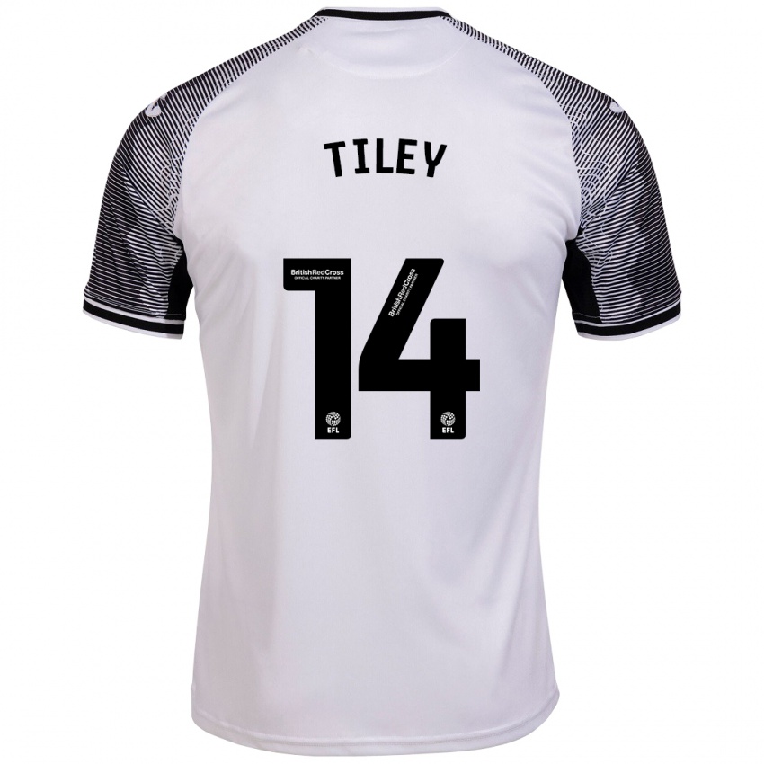 Børn Chloe Tiley #14 Hvid Hjemmebane Spillertrøjer 2023/24 Trøje T-Shirt