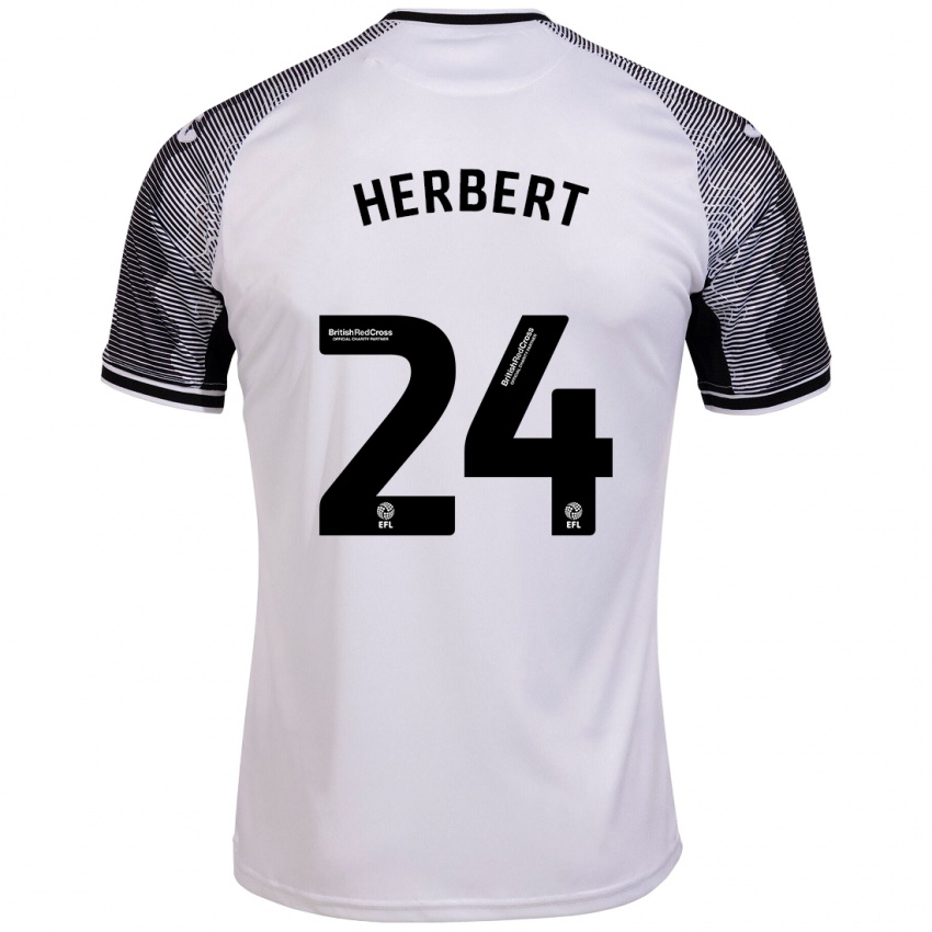 Børn Chelsea Herbert #24 Hvid Hjemmebane Spillertrøjer 2023/24 Trøje T-Shirt
