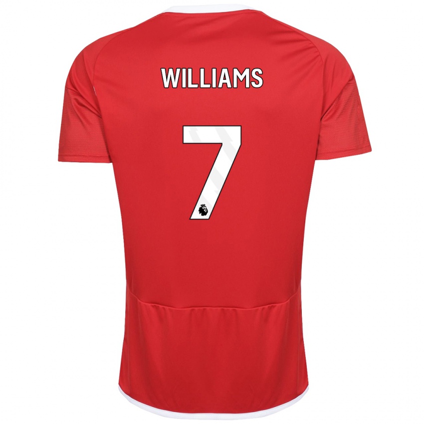 Børn Neco Williams #7 Rød Hjemmebane Spillertrøjer 2023/24 Trøje T-Shirt