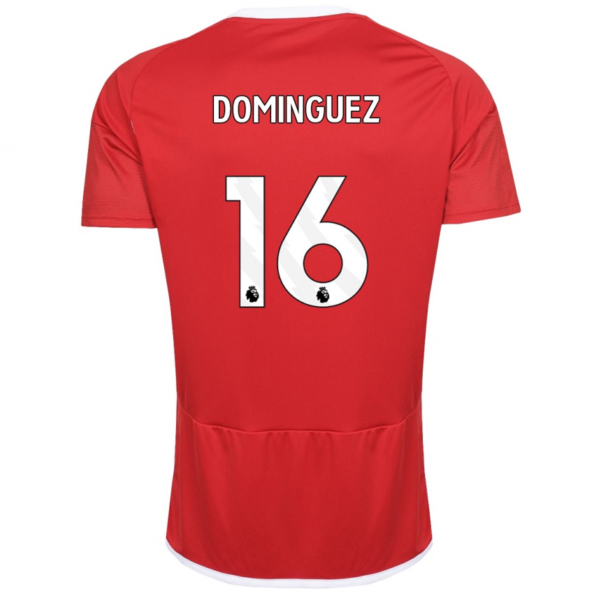 Børn Nicolás Domínguez #16 Rød Hjemmebane Spillertrøjer 2023/24 Trøje T-Shirt