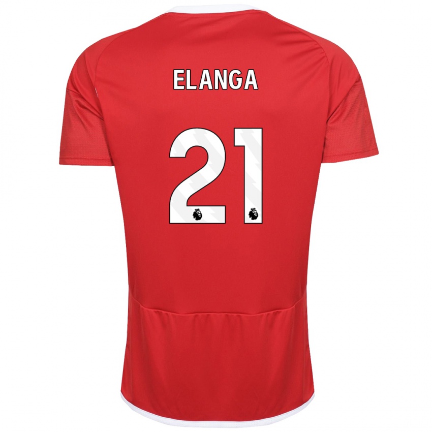 Børn Anthony Elanga #21 Rød Hjemmebane Spillertrøjer 2023/24 Trøje T-Shirt