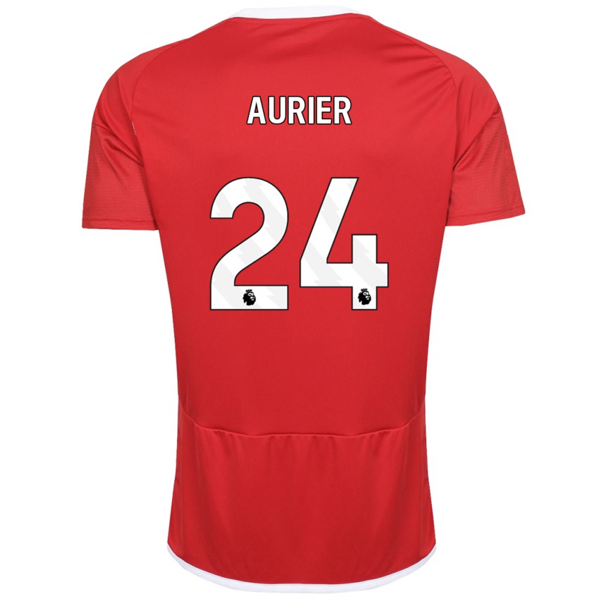 Børn Serge Aurier #24 Rød Hjemmebane Spillertrøjer 2023/24 Trøje T-Shirt