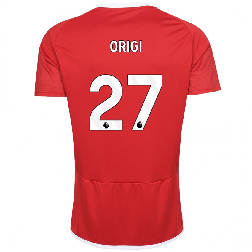 Børn Divock Origi #27 Rød Hjemmebane Spillertrøjer 2023/24 Trøje T-Shirt